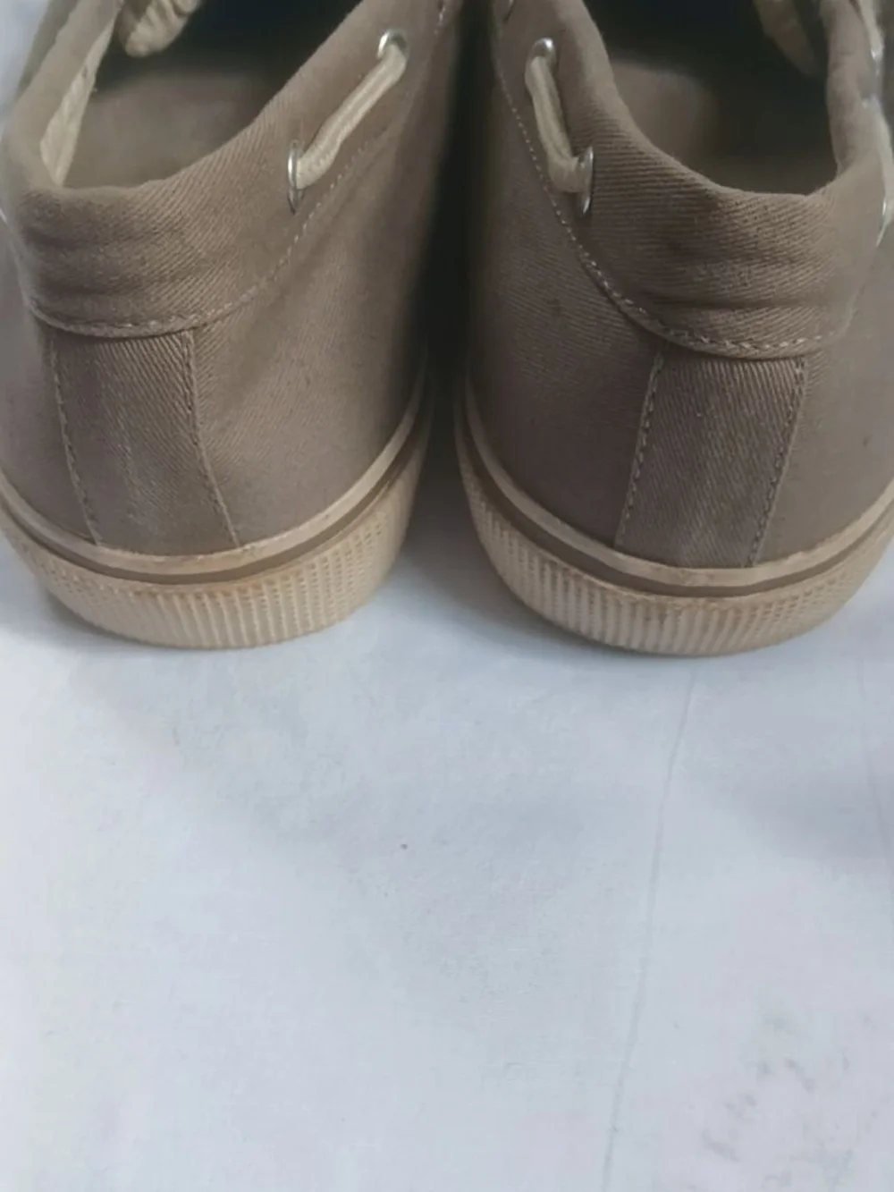 Men's Casual Canvas Boat Shoes in Taupe
